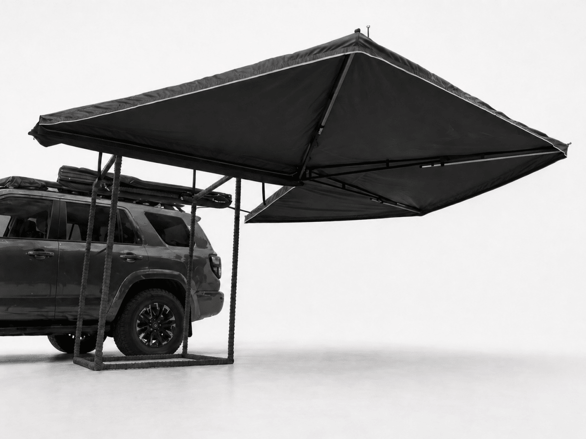 Auvent 270° pour voiture, SUV, 4x4 ou van en tissu oxford 600D résistant & imperméable anti - UV “Planète Rando – Aurora 270” - Planète Rando