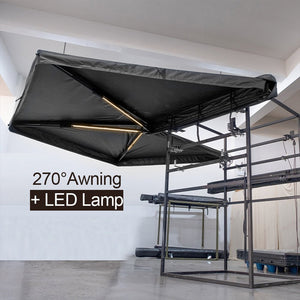 Auvent 270° pour voiture, SUV, 4x4 ou van en tissu oxford 600D résistant & imperméable anti - UV “Planète Rando – Aurora 270” - Planète Rando