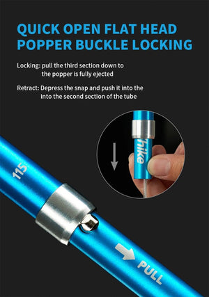 Bâton de randonnée ultraléger et pliable en alliage d'aluminium 275g "Naturehike - ST09 Walking Sticks" - Planète Rando