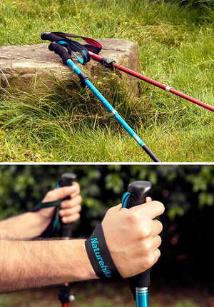 Bâton de randonnée ultraléger et pliable en alliage d'aluminium 275g "Naturehike - ST09 Walking Sticks" - Planète Rando