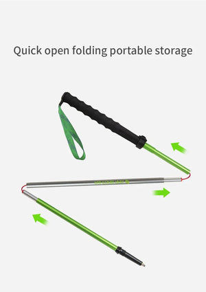 Bâtons de trail / randonnée pliables à verrouillage rapide "Map Brother - M3031" - Planète Rando