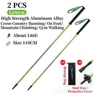 Bâtons de trail / randonnée pliables à verrouillage rapide "Map Brother - M3031" - Planète Rando