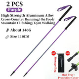 Bâtons de trail / randonnée pliables à verrouillage rapide "Map Brother - M3031" - Planète Rando