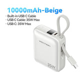 Batterie externe / powerbank 10 000 mAh à charge rapide PD35 W "Vention - Dash series" - Planète Rando