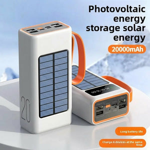 Batterie externe solaire de 20 000 mAh avec panneau solaire et charge rapide "Bluem Solar - YM - 649" - Planète Rando
