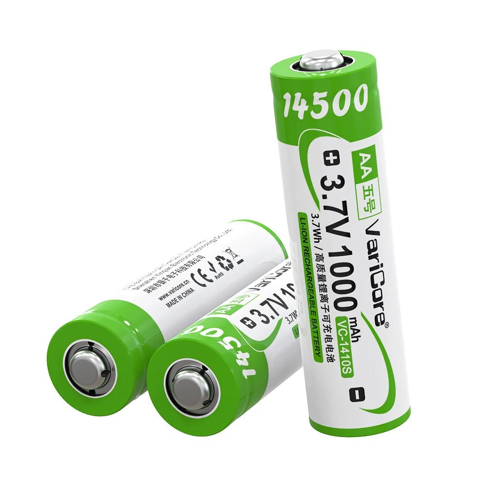 Batterie rechargeable 14500 AA 3,7 V 1000 mAh "VariCore VC - 1410S" - Planète Rando