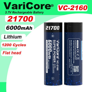 Batterie rechargeable 3,7 V 6 000 mAh 21700 Li - ion pour lampe "VariCore - VC - 2160" - Planète Rando