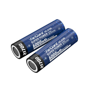 Batterie rechargeable 3,7 V 6 000 mAh 21700 Li - ion pour lampe "VariCore - VC - 2160" - Planète Rando