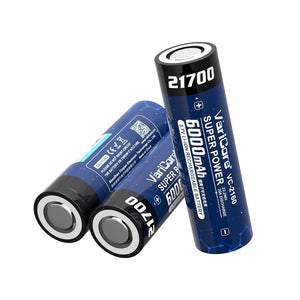 Batterie rechargeable 3,7 V 6 000 mAh 21700 Li - ion pour lampe "VariCore - VC - 2160" - Planète Rando