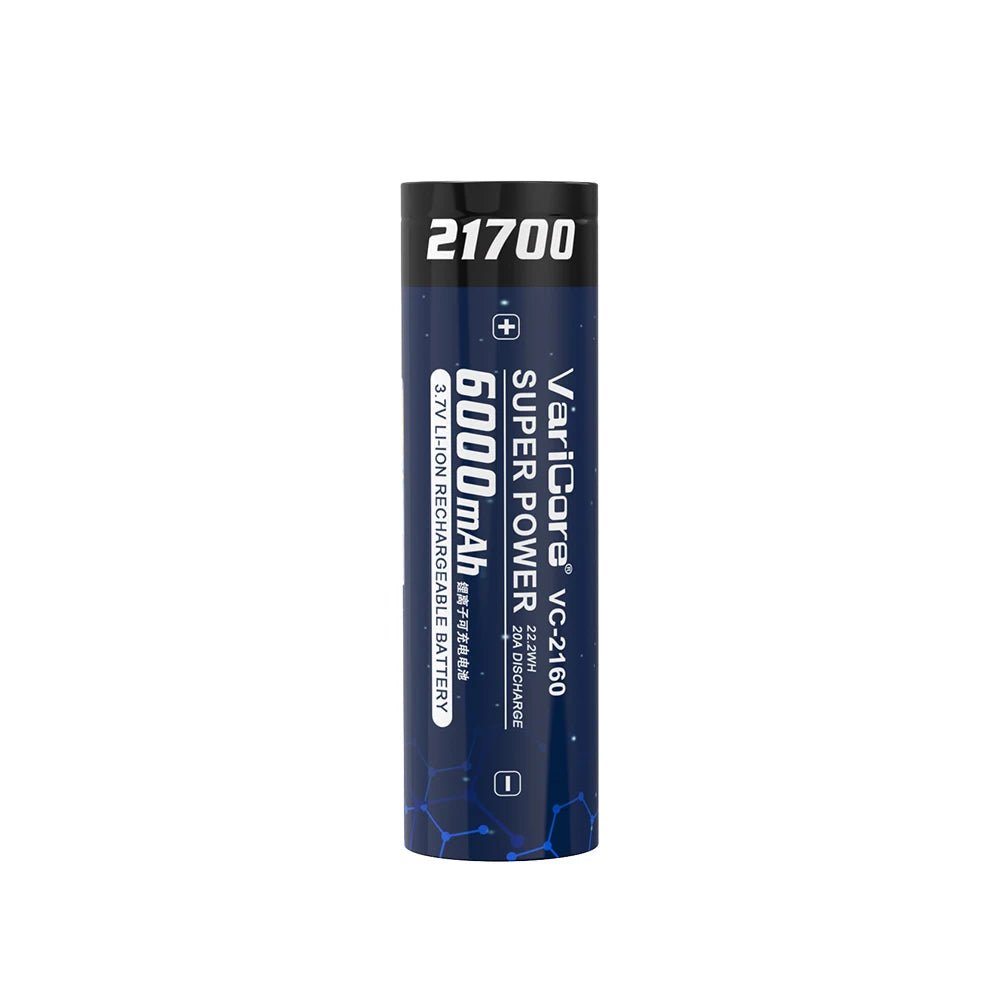 Batterie rechargeable 3,7 V 6 000 mAh 21700 Li - ion pour lampe "VariCore - VC - 2160" - Planète Rando