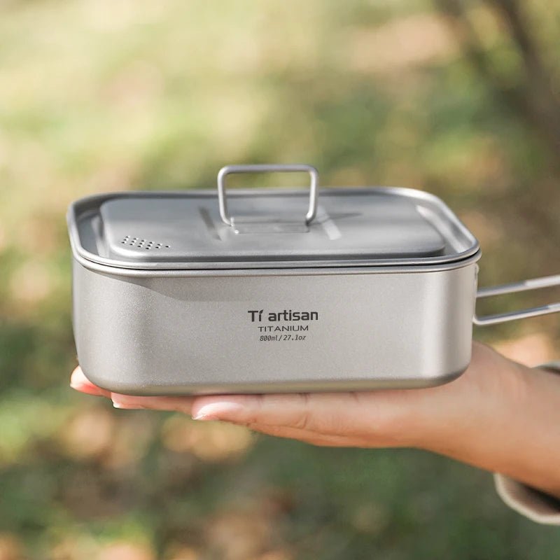 Boîte à repas / lunch en titane, résistante et légère 800ML / 1200ML à partir de 175g "Tiartisan - Ta5508" - Planète Rando