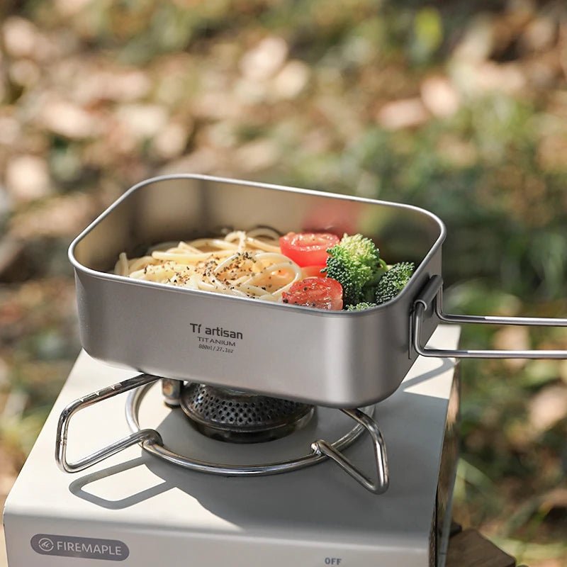 Boîte à repas / lunch en titane, résistante et légère 800ML / 1200ML à partir de 175g "Tiartisan - Ta5508" - Planète Rando