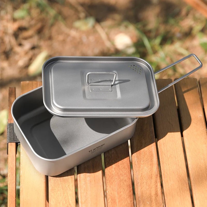 Boîte à repas / lunch en titane, résistante et légère 800ML / 1200ML à partir de 175g "Tiartisan - Ta5508" - Planète Rando