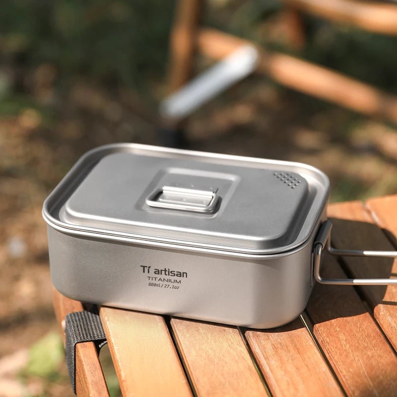 Boîte à repas / lunch en titane, résistante et légère 800ML / 1200ML à partir de 175g "Tiartisan - Ta5508" - Planète Rando