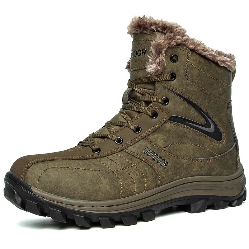 Bottes d'hiver high - top avec doublure polaire imperméables et antidérapantes pour homme "Mixidelai - Moutain boots series" - Planète Rando