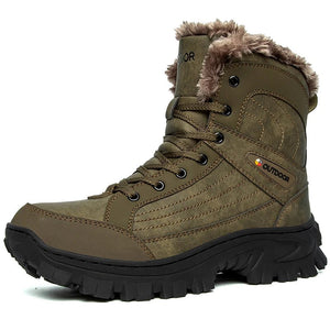 Bottes d'hiver high - top avec doublure polaire imperméables et antidérapantes pour homme "Mixidelai - Moutain boots series" - Planète Rando