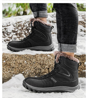 Bottes d'hiver high - top avec doublure polaire imperméables et antidérapantes pour homme "Mixidelai - Moutain boots series" - Planète Rando