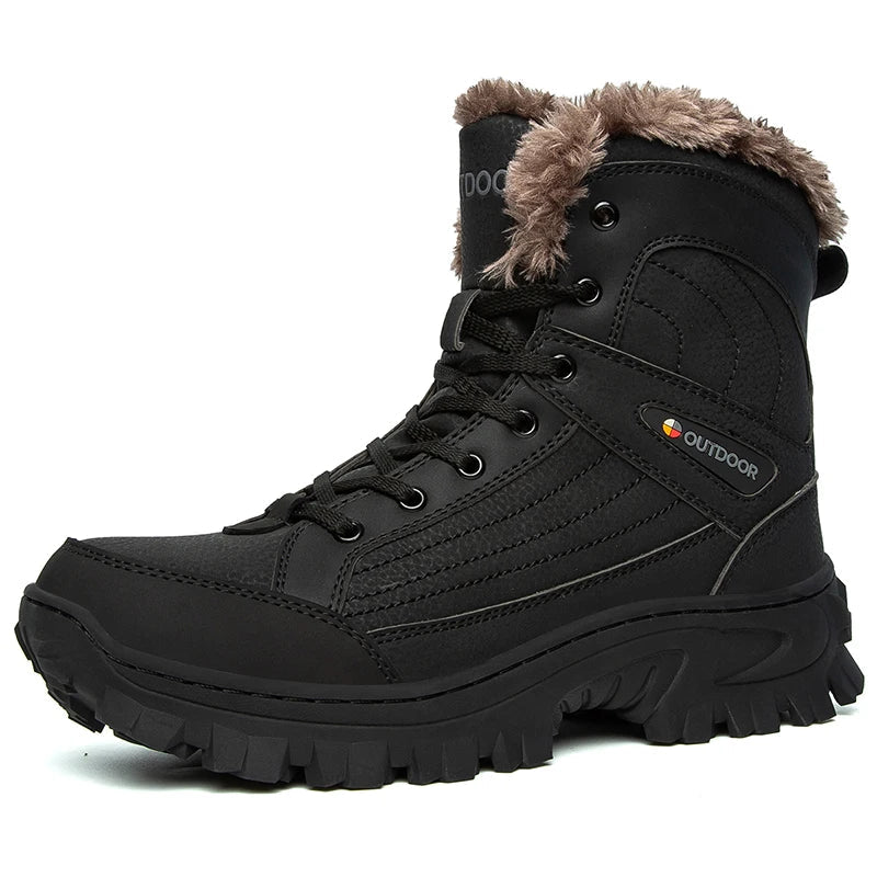 Bottes d'hiver high - top avec doublure polaire imperméables et antidérapantes pour homme "Mixidelai - Moutain boots series" - Planète Rando
