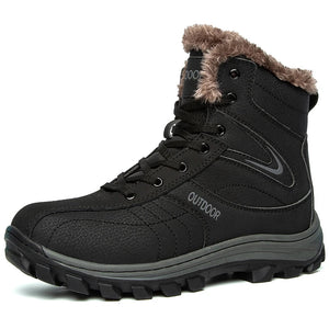 Bottes d'hiver high - top avec doublure polaire imperméables et antidérapantes pour homme "Mixidelai - Moutain boots series" - Planète Rando