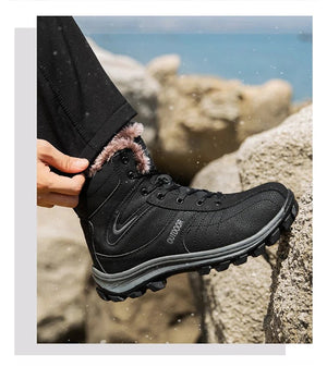 Bottes d'hiver high - top avec doublure polaire imperméables et antidérapantes pour homme "Mixidelai - Moutain boots series" - Planète Rando