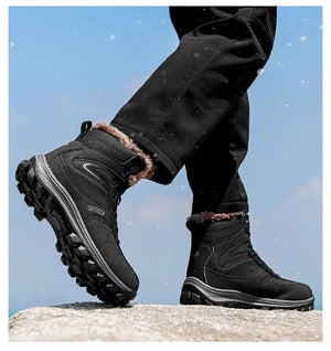 Bottes d'hiver high - top avec doublure polaire imperméables et antidérapantes pour homme "Mixidelai - Moutain boots series" - Planète Rando