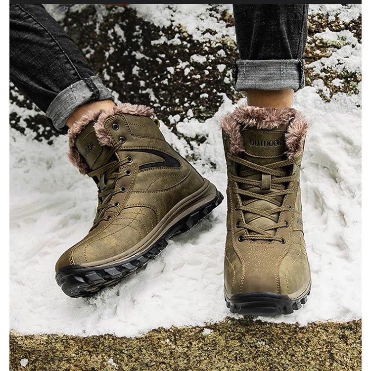 Bottes d'hiver high - top avec doublure polaire imperméables et antidérapantes pour homme "Mixidelai - Moutain boots series" - Planète Rando