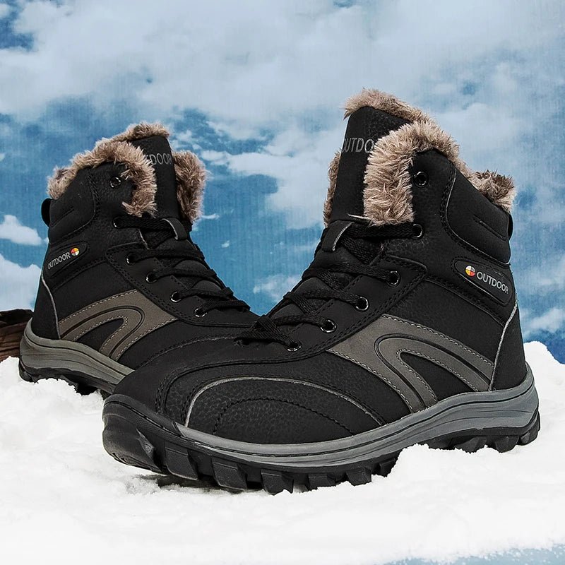 Bottes d'hiver high - top avec doublure polaire imperméables et antidérapantes pour homme "Mixidelai - Moutain boots series" - Planète Rando