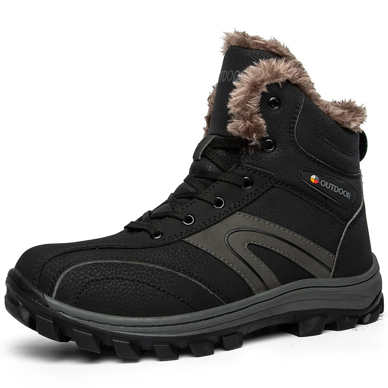 Bottes d'hiver high - top avec doublure polaire imperméables et antidérapantes pour homme "Mixidelai - Moutain boots series" - Planète Rando