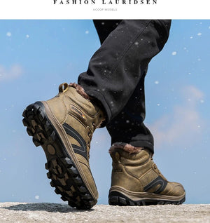 Bottes d'hiver high - top avec doublure polaire imperméables et antidérapantes pour homme "Mixidelai - Moutain boots series" - Planète Rando