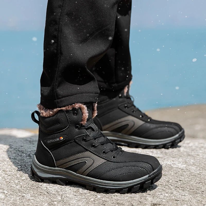 Bottes d'hiver high - top avec doublure polaire imperméables et antidérapantes pour homme "Mixidelai - Moutain boots series" - Planète Rando