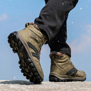 Bottes d'hiver high - top avec doublure polaire imperméables et antidérapantes pour homme "Mixidelai - Moutain boots series" - Planète Rando