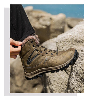 Bottes d'hiver high - top avec doublure polaire imperméables et antidérapantes pour homme "Mixidelai - Moutain boots series" - Planète Rando
