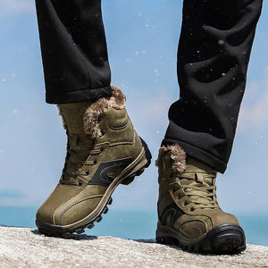 Bottes d'hiver high - top avec doublure polaire imperméables et antidérapantes pour homme "Mixidelai - Moutain boots series" - Planète Rando