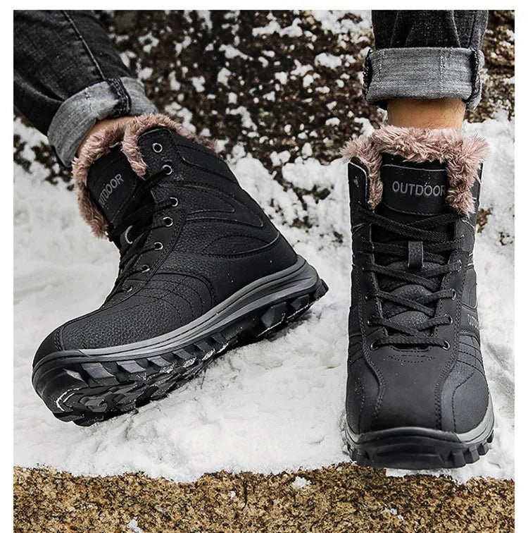 Bottes d'hiver high - top avec doublure polaire imperméables et antidérapantes pour homme "Mixidelai - Moutain boots series" - Planète Rando
