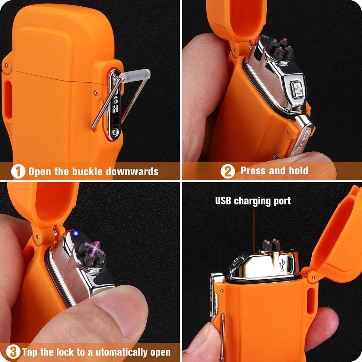 Briquet tempête / allume - feu de survie étanche à double arc électrique "Fren Lighter - Explorer F50" - Planète Rando