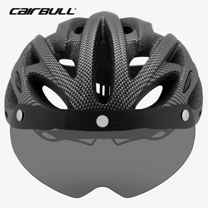 Casque de vélo pour route et VTT avec LED et visière "Cairbull - CB26 ALLROAD" - Planète Rando
