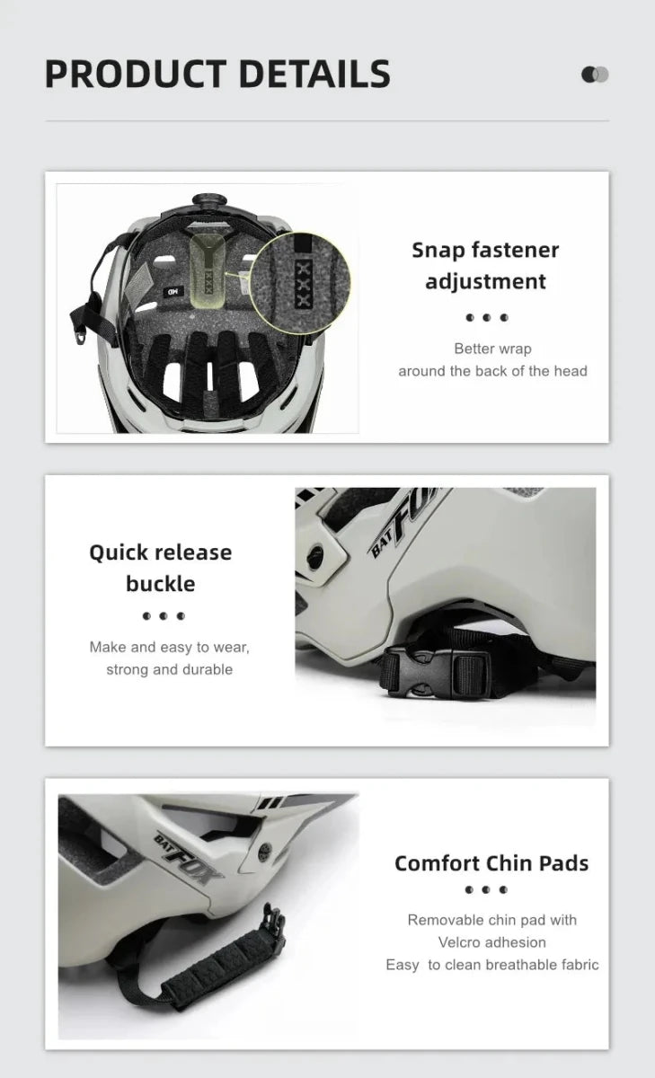Casque de vélo ultraléger pour VTT / VTC et gravel "BATFOX - LA303 - 105" - Planète Rando