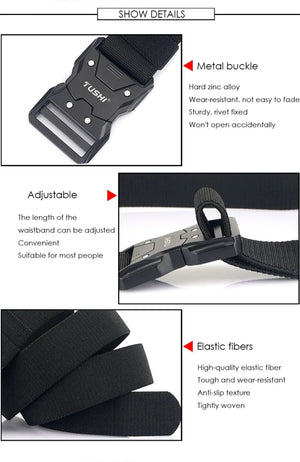 Ceinture tactique en nylon 1200D avec boucle à dégagement rapide "VATLTY - VT131" - Planète Rando