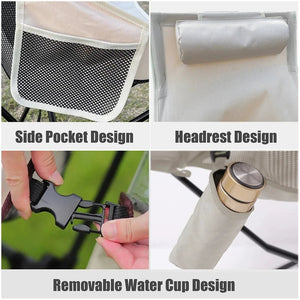 Chaise pliante portable en alliage d'aluminium pour le camping, la pêche et les loisirs "WESTTUNE - Confortable camping chair" - Planète Rando