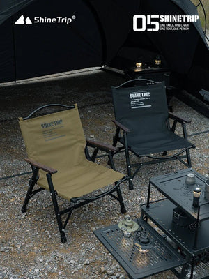 Chaise tactique d'extérieur légère et pliable en aluminium 3kg "ShineTrip - Kermit 05" - Planète Rando