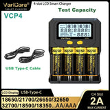 Chargeur intelligent avec écran LCD pour batteries Li - ion 3,7V / LiFePO4 3,2V / Ni - MH 1,2V "VariCore VCR4/P4" - Planète Rando