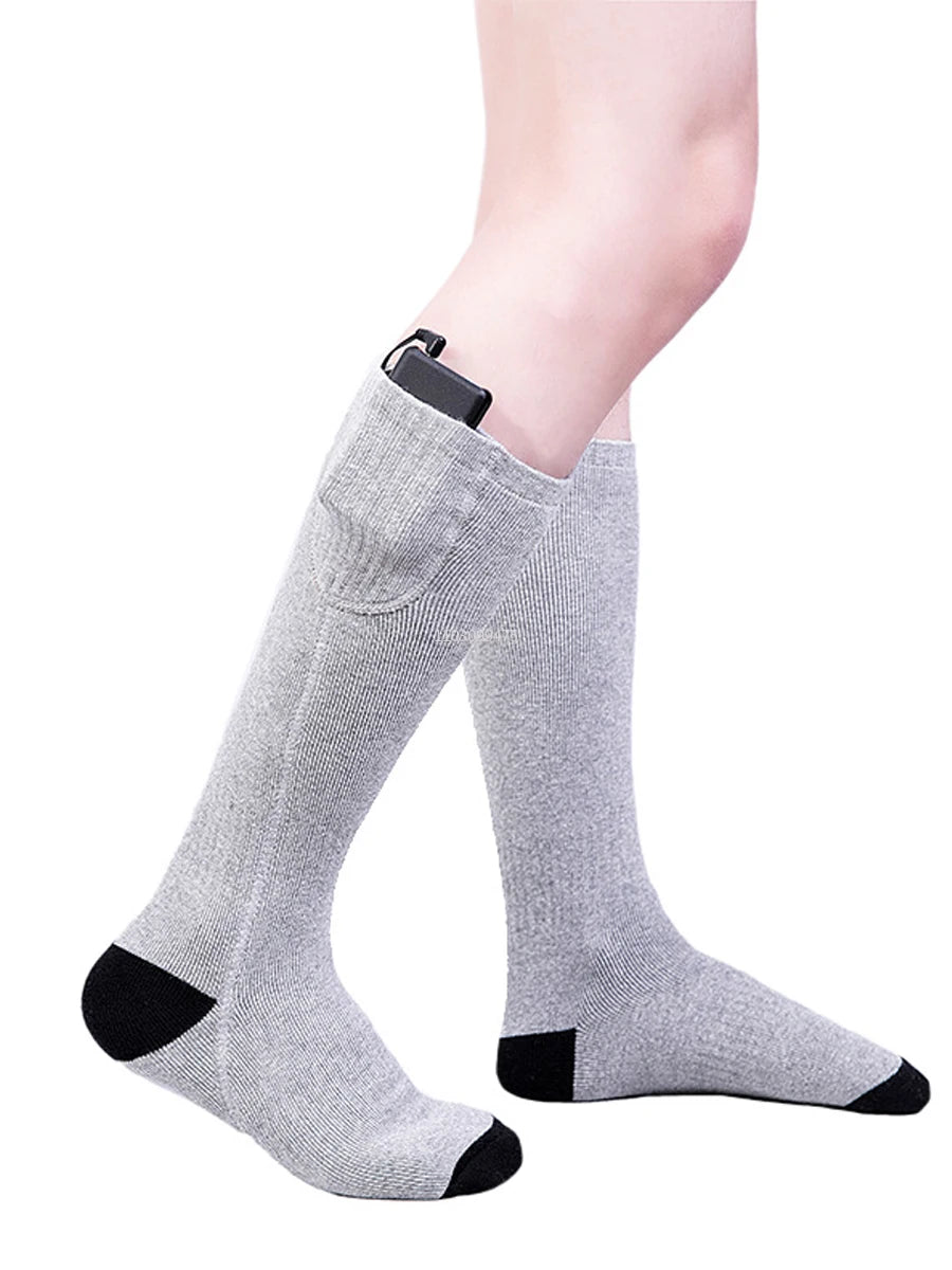 Chaussettes chauffantes rechargeables 6000 mAh pour les sports de plein air "LEOSOXS - Control Socks" - Planète Rando