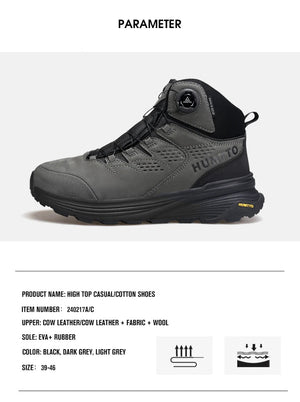 Chaussure de randonnée mid - top / bottines alpinisme avec technologie Static Waterproof et doublure polaire pour homme "HUMTTO - HT - 240217C" - Planète Rando