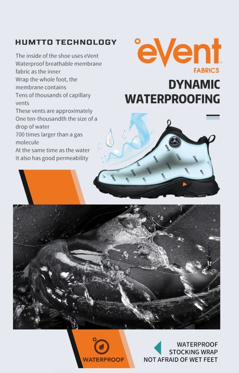 Les Humtto Chaussures de randonnée mid-top "HT-240775A" pour homme offrent une semelle antidérapante robuste, système de laçage BOA et la Technologie Event® Dynamic Waterproof. Idéales pour l'aventure outdoor, elles gardent vos pieds au sec.