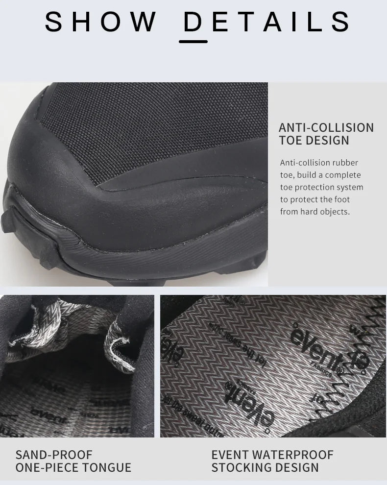 Les Humtto Chaussures de randonnée mid-top "HT-240775A" pour homme offrent une semelle antidérapante robuste, système de laçage BOA et la Technologie Event® Dynamic Waterproof. Idéales pour l'aventure outdoor, elles gardent vos pieds au sec.