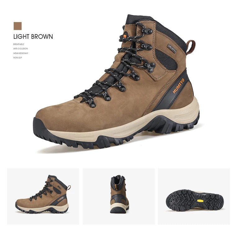 Chaussures de randonnée high - top / bottines d'alpinisme 100% imperméable pour homme "HUMTTO - 230914A" - Planète Rando