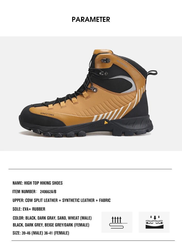 Chaussures de randonnée high - top / bottines d'expédition 100% imperméables pour homme "HUMTTO - HT - 240662A" - Planète Rando