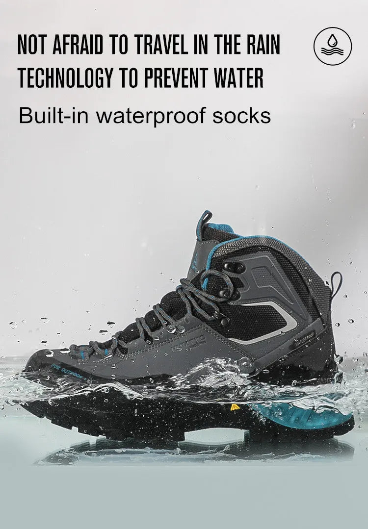 Chaussures de randonnée high - top / bottines d'expédition 100% imperméables pour homme "HUMTTO - HT - 240783A" - Planète Rando
