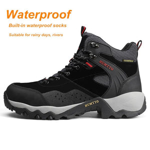 Chaussures de randonnée mid - top / bottines d'expédition 100% imperméables pour homme "HUMTTO - HT - 210337A" - Planète Rando