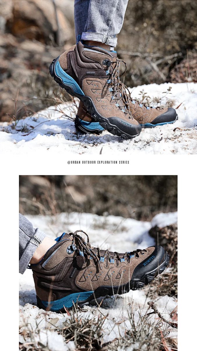 Chaussures de randonnée mid - top / bottines d'expédition 100% imperméables pour homme "HUMTTO - HT - 210371A" - Planète Rando